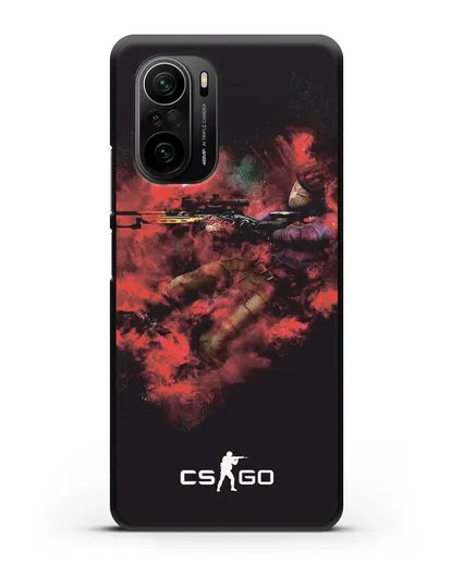 Чехол CS GO снайпер спецназ силиконовый для Xiaomi Poco F3