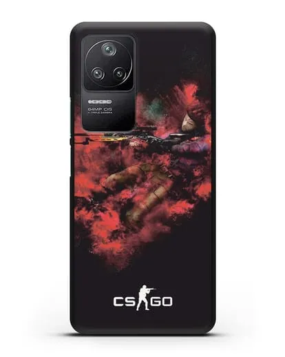 Чехол CS GO снайпер спецназ силиконовый для Xiaomi Poco F4