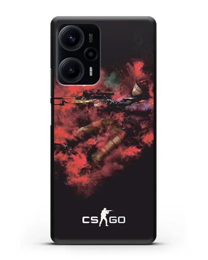 Чехол CS GO снайпер спецназ силиконовый для Xiaomi Poco F5