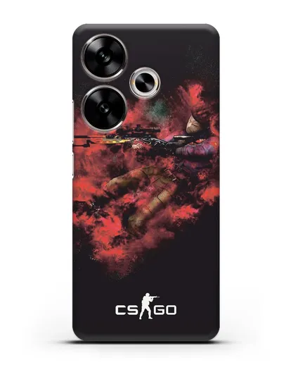Чехол CS GO снайпер спецназ силиконовый для Xiaomi Poco F6