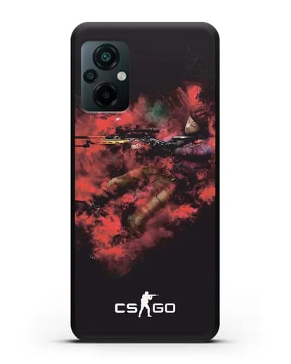 Чехол CS GO снайпер спецназ силиконовый для Xiaomi Poco M5