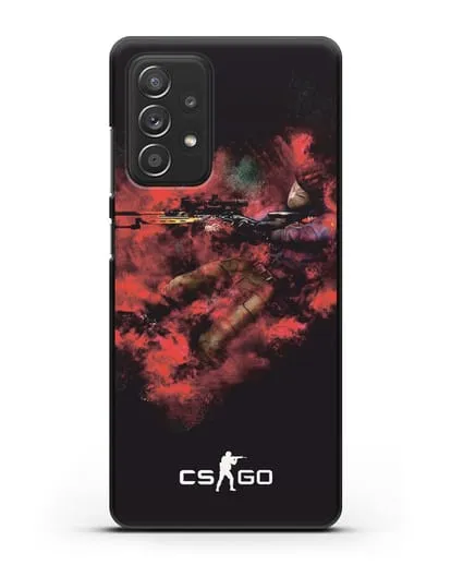 Чехол CS GO снайпер спецназ силиконовый для Samsung Galaxy A53