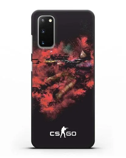 Чехол CS GO снайпер спецназ силиконовый для Samsung Galaxy S20 [SM-G980F]