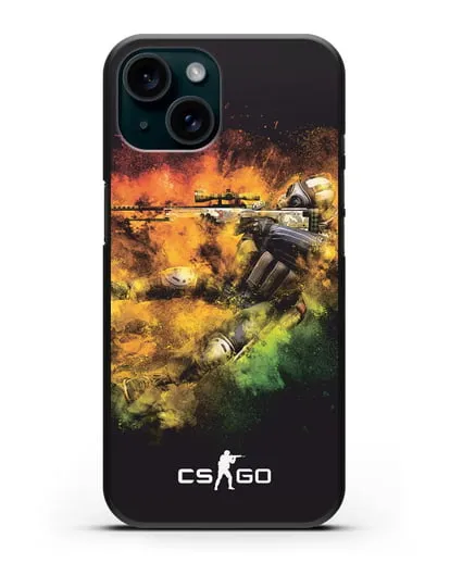 Чехол CS GO снайпер террорист силиконовый для iPhone 15
