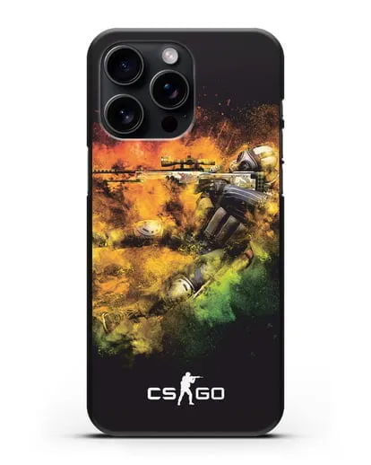Чехол CS GO снайпер террорист силиконовый для iPhone 15 Pro Max