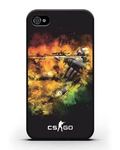 Чехол CS GO снайпер террорист силиконовый для iPhone 4/4s