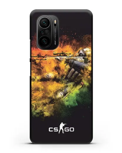 Чехол CS GO снайпер террорист силиконовый для Xiaomi Poco F3