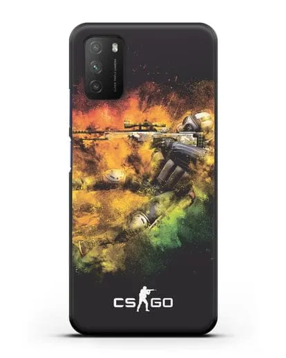 Чехол CS GO снайпер террорист силиконовый для Xiaomi Poco M3