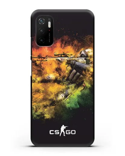 Чехол CS GO снайпер террорист силиконовый для Xiaomi Poco M3 Pro