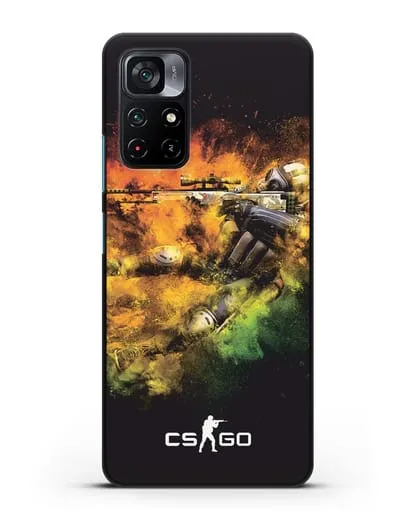 Чехол CS GO снайпер террорист силиконовый для Xiaomi Poco M4 Pro 5G