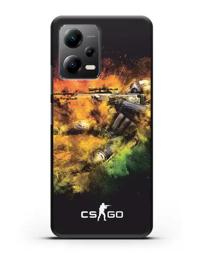 Чехол CS GO снайпер террорист силиконовый для Xiaomi Poco X5