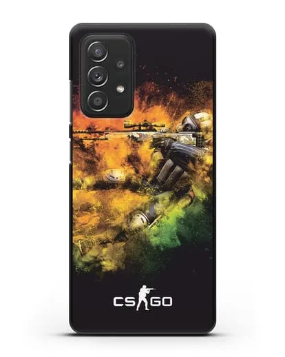 Чехол CS GO снайпер террорист силиконовый для Samsung Galaxy A53