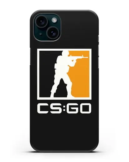 Чехол с логотипом CS GO силиконовый для iPhone 15 Plus
