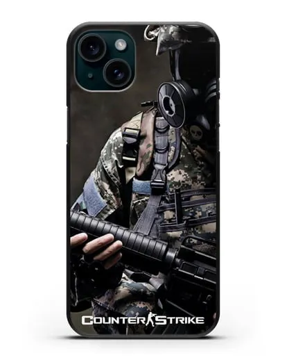 Чехол с картинкой Counter-Strike силиконовый для iPhone 15 Plus