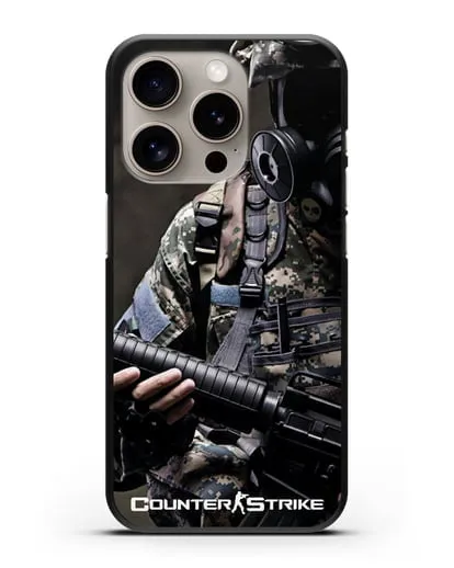 Чехол с картинкой Counter-Strike силиконовый для iPhone 15 Pro
