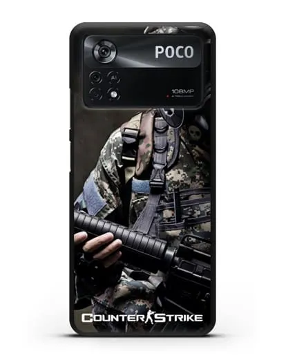 Чехол с картинкой Counter-Strike силиконовый для Xiaomi Poco X4 Pro