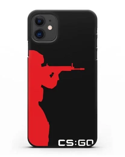 Чехол с силуэтом бойца спецназа CS GO силиконовый для iPhone 11