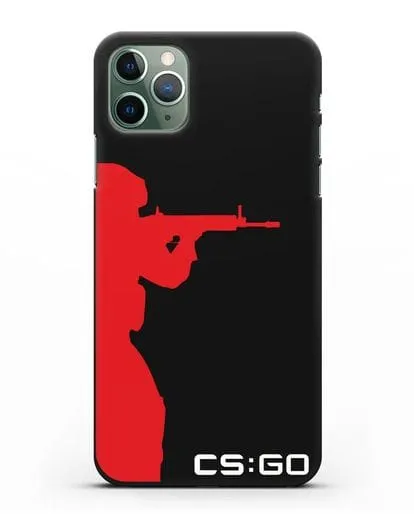 Чехол с силуэтом бойца спецназа CS GO силиконовый для iPhone 11 Pro