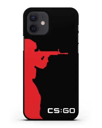Чехол с силуэтом бойца спецназа CS GO силиконовый для iPhone 12