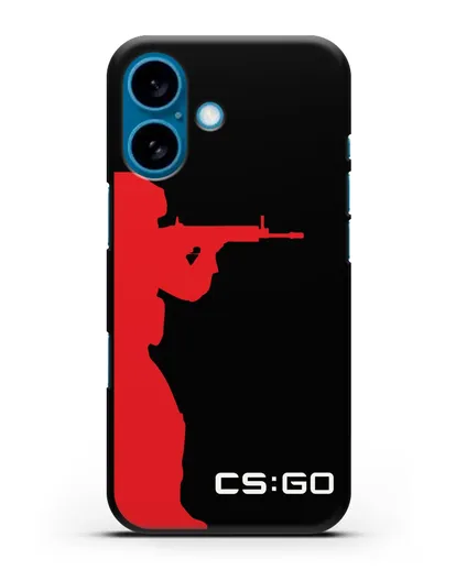 Чехол с силуэтом бойца спецназа CS GO силиконовый для iPhone 16