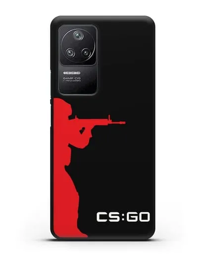 Чехол с силуэтом бойца спецназа CS GO силиконовый для Xiaomi Poco F4