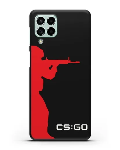 Чехол с силуэтом бойца спецназа CS GO силиконовый для Samsung Galaxy M53 [SM-M536]