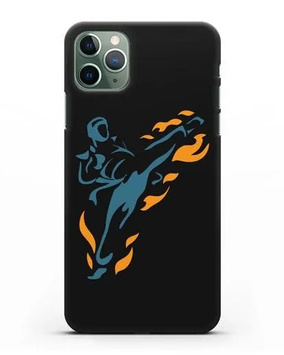 Чехол Боец каратэ силиконовый для iPhone 11 Pro Max