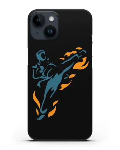 Чехол Боец каратэ силиконовый для iPhone 14