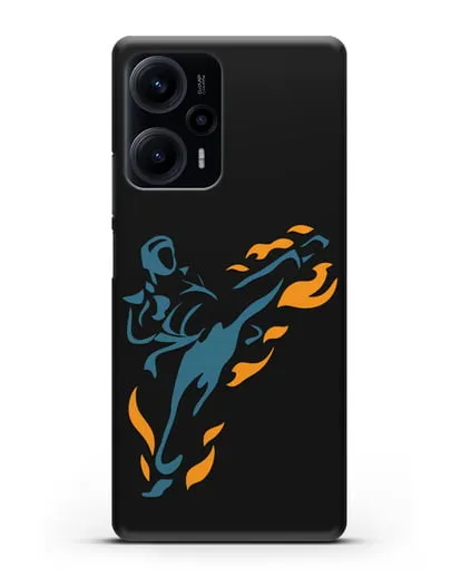 Чехол Боец каратэ силиконовый для Xiaomi Poco F5