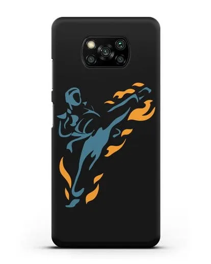 Чехол Боец каратэ силиконовый для Xiaomi Poco X3