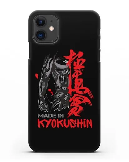 Чехол с рисунком и надписью Made in Kyokushin силиконовый для iPhone 11