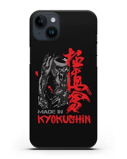 Чехол с рисунком и надписью Made in Kyokushin силиконовый для iPhone 14 Plus