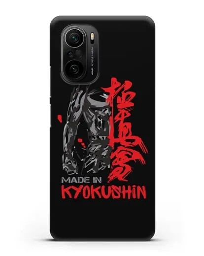 Чехол с рисунком и надписью Made in Kyokushin силиконовый для Xiaomi Poco F3