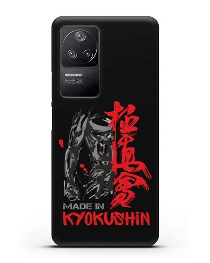 Чехол с рисунком и надписью Made in Kyokushin силиконовый для Xiaomi Poco F4