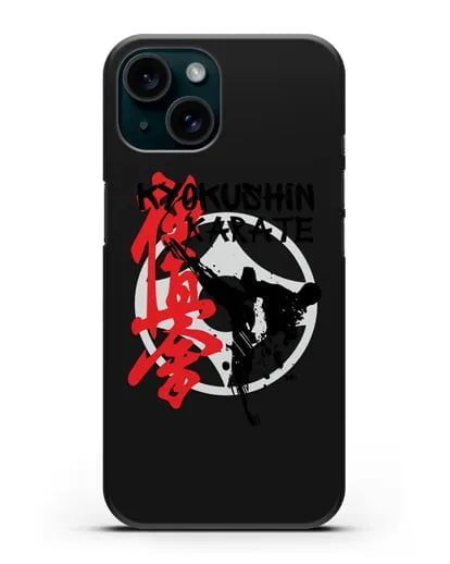 Чехол с логотипом Kyokushin Karate силиконовый для iPhone 15