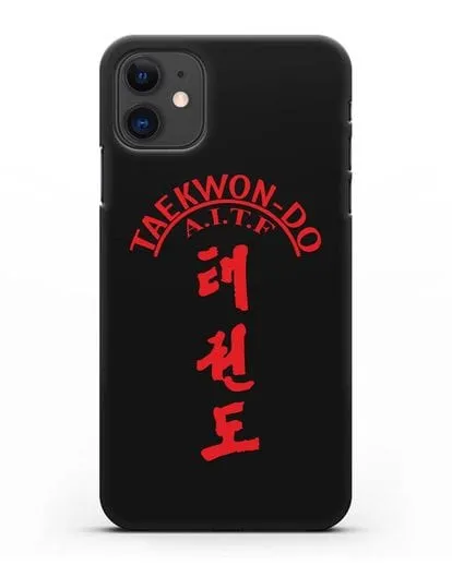 Чехол с надписью Taekwon-do A.I.T.F силиконовый для iPhone 11
