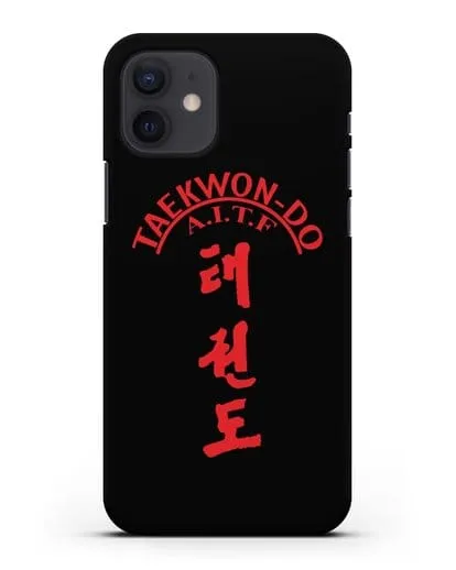 Чехол с надписью Taekwon-do A.I.T.F силиконовый для iPhone 12