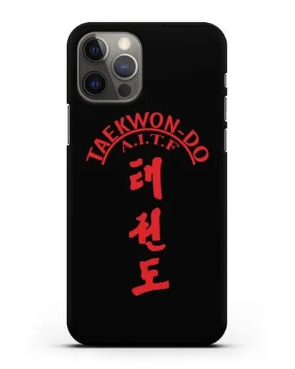 Чехол с надписью Taekwon-do A.I.T.F силиконовый для iPhone 12 Pro