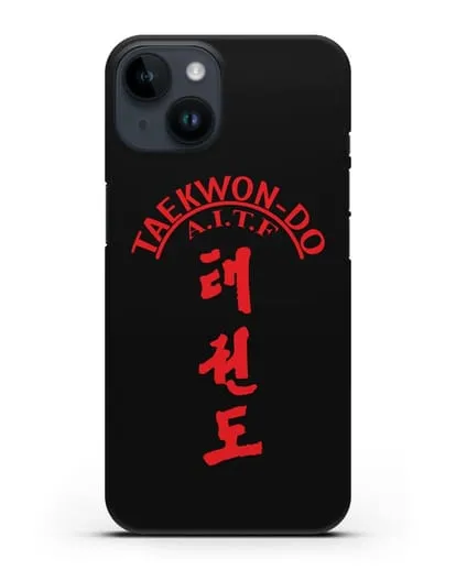 Чехол с надписью Taekwon-do A.I.T.F силиконовый для iPhone 14