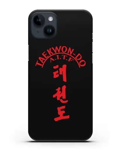 Чехол с надписью Taekwon-do A.I.T.F силиконовый для iPhone 14 Plus