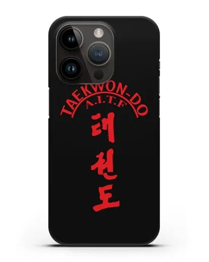 Чехол с надписью Taekwon-do A.I.T.F силиконовый для iPhone 14 Pro