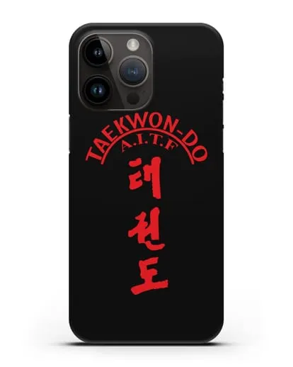 Чехол с надписью Taekwon-do A.I.T.F силиконовый для iPhone 14 Pro Max