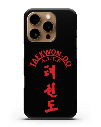 Чехол с надписью Taekwon-do A.I.T.F силиконовый для iPhone 16 Pro