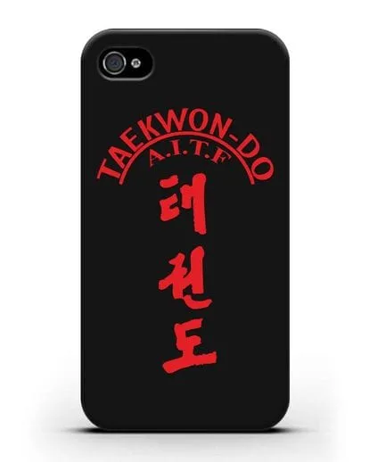 Чехол с надписью Taekwon-do A.I.T.F силиконовый для iPhone 4/4s