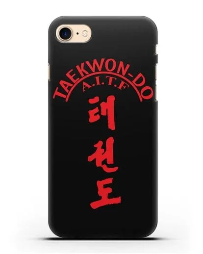 Чехол с надписью Taekwon-do A.I.T.F силиконовый для iPhone 7