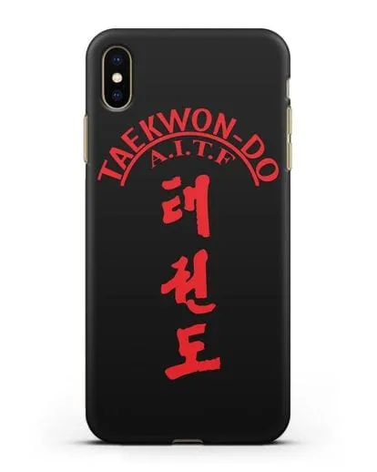 Чехол с надписью Taekwon-do A.I.T.F силиконовый для iPhone XS Max