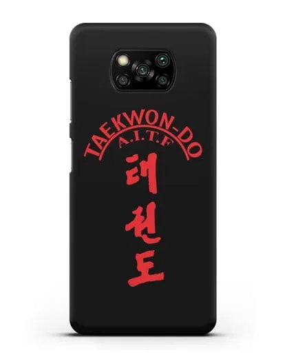 Чехол с надписью Taekwon-do A.I.T.F силиконовый для Xiaomi Poco X3