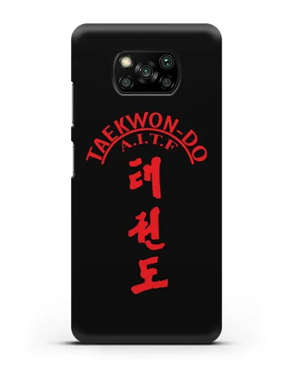 Чехол с надписью Taekwon-do A.I.T.F силиконовый для Xiaomi Poco X3 Pro