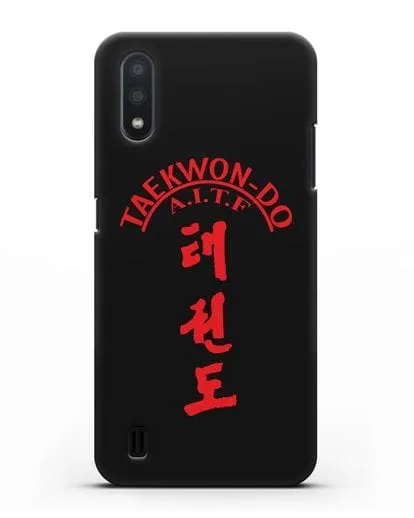 Чехол с надписью Taekwon-do A.I.T.F силиконовый для Samsung Galaxy A01 [SM-A015F]