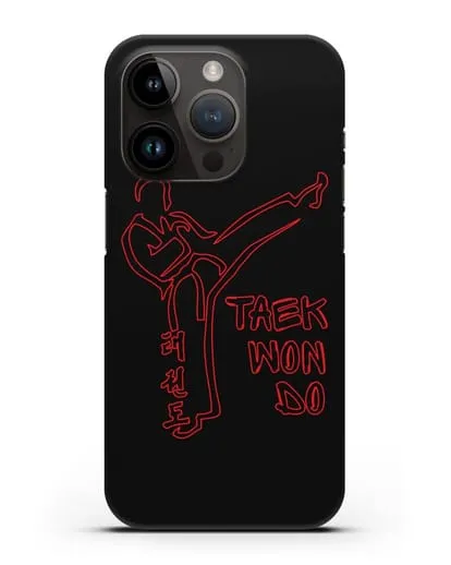 Чехол с изображением Боец Тхэквондо силиконовый для iPhone 14 Pro